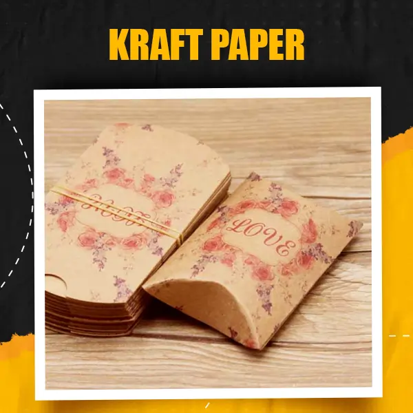 Kraft paper pillow boxes